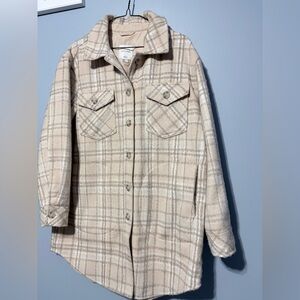 Gentle Fawn Beige Plaid Jacket